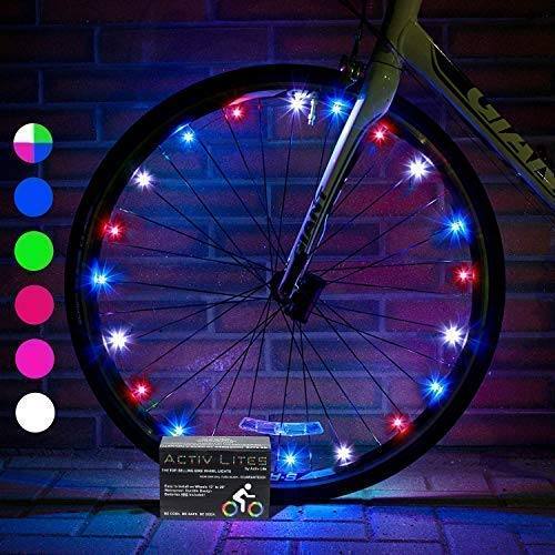 Activ Life Bike Lights (2 Wheels, Patriotic) Fitness Gifts For Men Who Have Everything Best Son Daughter Grandson Granddaughter Niece Nephew Fun Sports Presents Xmas 2019 Cool Ideas For Women