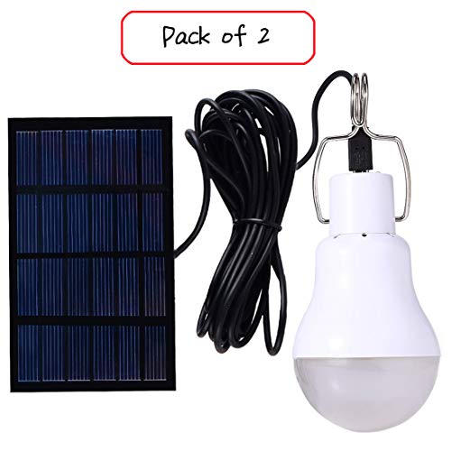 All Best Solar Powered Lamp Portable Led Bulb Lights Solar Energy Panel Led Lighting For Camp Tent Night Fishing Emergency Lights Flash 130lm (pack Of 2)