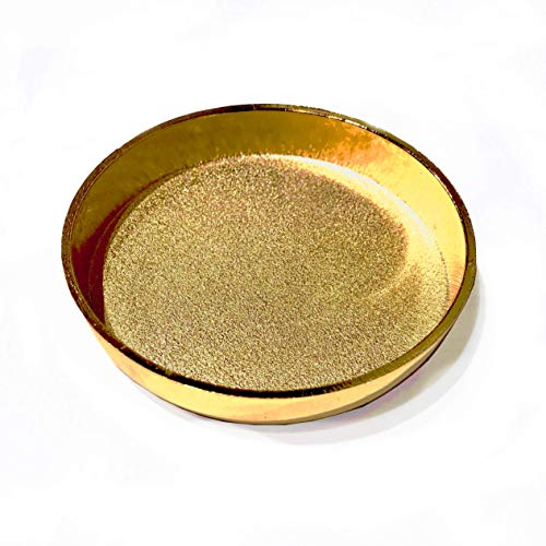 Andustrial Steel 1 Piece 4" Brass Heavy Duty Caster Cup Best For Grand Pianos, Heavy Furniture, Steel Safe, Dinning Tables, Rugs, Carpets And Expensive Floors.