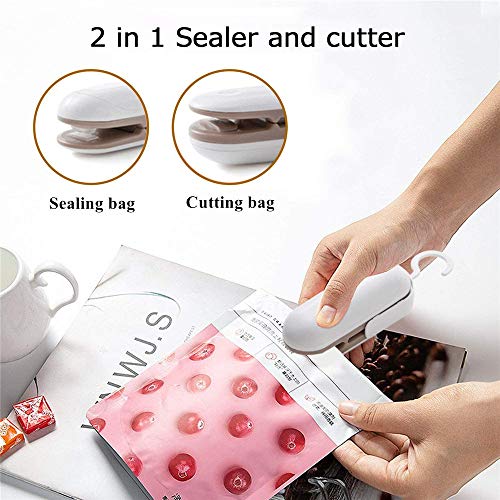 Bag Sealer Niaguoji Mini 2 In 1 Heat Bag Sealing Machine Portable Handheld Plastic Bags Sealer, Best Vacuum Sealers For Food, Snap, Cookies, Kitchen