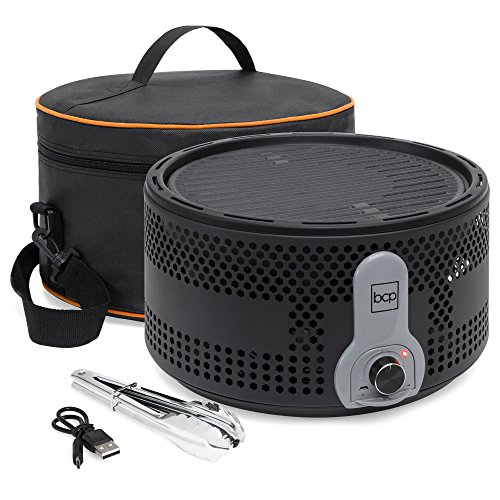 Best Choice Products 16in Portable Electric Tabletop Charcoal Bbq Grill For Indoor And Outdoor Cooking W/travel Bag