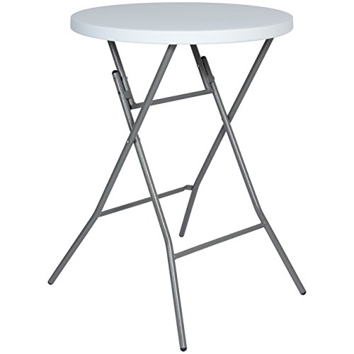 Best Choice Products 32in Indoor/outdoor Commercial Grade Round Bar Height Folding Table