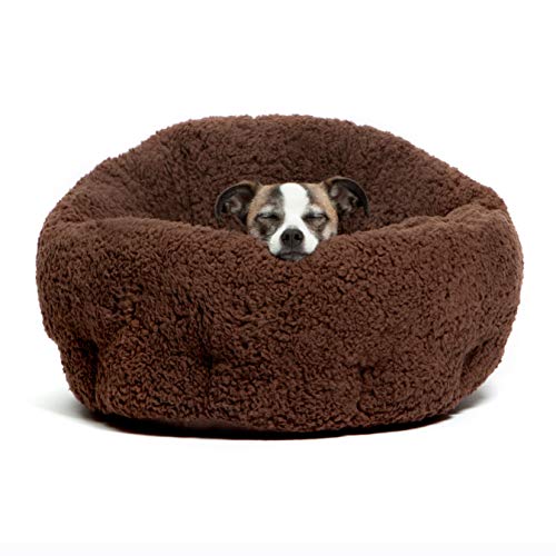 Best Friends By Sheri Orthocomfort Deep Dish Cuddler Self Warming Cat And Dog Bed Cushion For Joint Relief, Waterproof Bottom, Brown