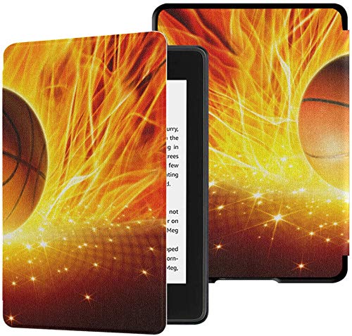 Best Kindle Paperwhite Case Basketball Ball In Fire And Water Kindle Cover Paperwhite 2018 Case With Auto Wake/sleep Kindle Waterproof Paperwhite Case 10th Generation 2018