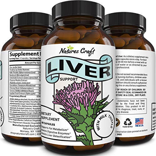 Best Liver Supplements With Milk Thistle Artichoke Dandelion Root Support Healthy Liver Function For Men And Women Natural Detox Cleanse Capsules Boost Immune System Relief Natures Craft