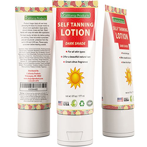 Best Self Tanning Lotion For Face, Legs And Body For Dark Natural Self Tan Formula With Cocoa Butter And No Streak Works For Women And Men With Sensitive Skin To Avoid Uv + Uvb Rays