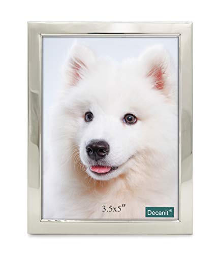 Decanit 3.5x5 Picture Frames Silver Metal Photo Frames For Tabletop Display And Wall Decoration Best Gifts For Family