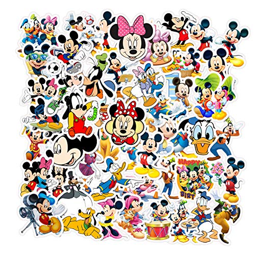 Disney Animation Themed Set Sticker, Mickey Mouse And Donacdduck Stickers For Kids,laptop Hydro Flask Water Bottle Guitar Helmet Skateboard Luggage Bike Bumper,best Gift For Kids Teen(50 Pieces)