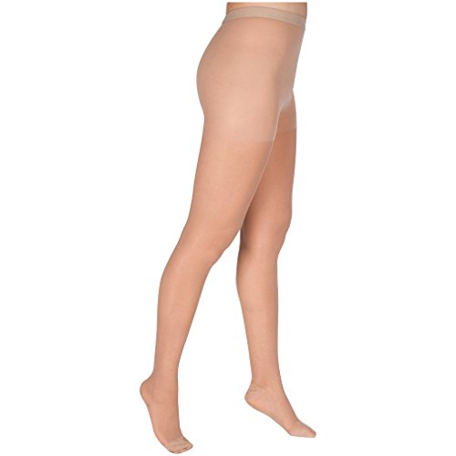 Evonation Women's Usa Made Graduated Compression Pantyhose 20 30 Mmhg Firm Pressure Medical Quality Ladies Waist High Sheer Support Stockings Best Circulation Panty Hose (large, Tan Beige Nude)