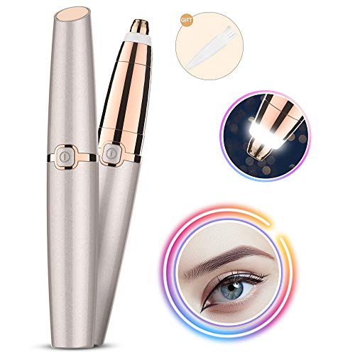 Eyebrow Hair Remover, Xpreen Electric Eyebrow Hair Trimmer With Led Light Eyebrow Hair Remover For Women Best & Safest Lady Trimmer For Eyebrow