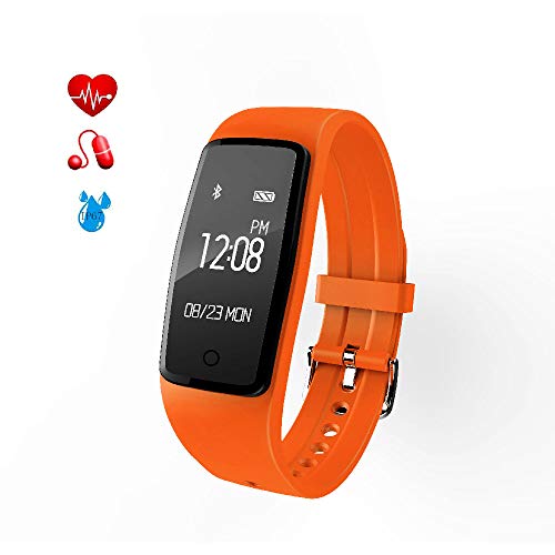 Fitness Tracker, Best Fitness Tracker With Heart Rate Monitor Touch Screen Sleep Monitoring Ip67 Waterproof Dynamic Heart Rate Smart Bracelet,orange