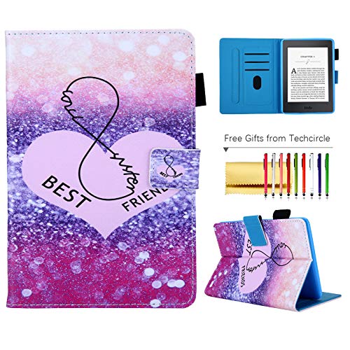 Folio Cover For Kindle Paperwhite 1 2 3 4, Techcircle Lightweight [auto Sleep/wake] Smart Magnet Flip [soft Back Cover] Pu Leather Protective Case For Kindle Paperwhite 6" E Reader, Best Love