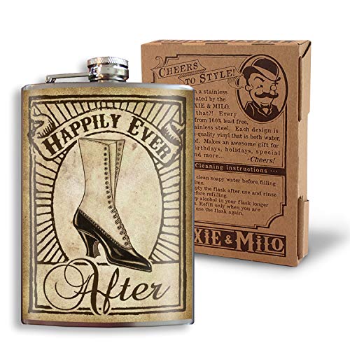 Happily Ever After Bride Flask Wedding Registry Gifts Flasks For Liquor For Women Flask For Women Best Bridal Shower Gifts For Bride Hip Flask Wedding Gifts For Bride Trixie And Milo