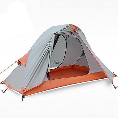 Hewolf 1 Person Tent Waterproof Free Standing Best Solo Tent Windproof Durable Double Layer Single Man Tent For Backpacking