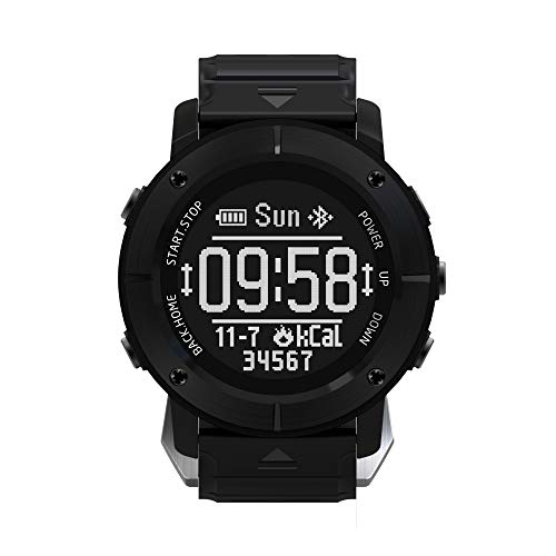 Lbafs Outdoor Bluetooth Smart Watch,gps Positioning Waterproof Real Time Heart Rate Monitor Running Cycling,best Gift,black