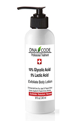Magic Body Lotion Best 10% Glycolic 5% Lactic Acid Acid Exfoliating Body Lotion W/green Tea, Argan Oil, Papaya, Licorice.