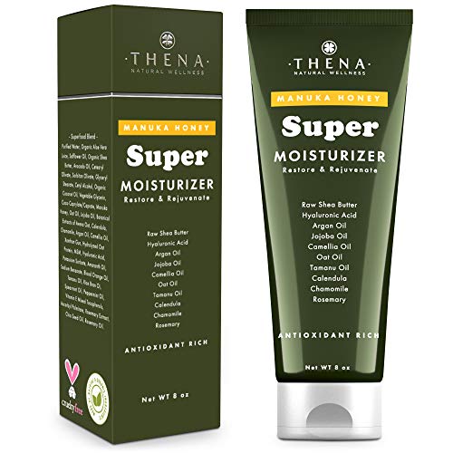 Manuka Honey Moisturizer Cream Face & Body Lotion For Dry Itchy Skin Relief, Best Organic Natural Skin Care Products, Anti Aging Wrinkle Moisturizer Cream With Hyaluronic Acid Aloe Vera Women Men