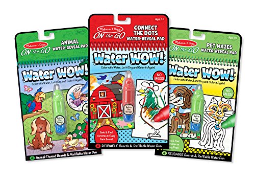 Melissa & Doug On The Go Water Wow! 3 Pack (the Original Reusable Coloring Books Animals, Farm, Pet Mazes Great Gift For Girls And Boys Best For 3, 4, 5, 6, And 7 Year Olds)