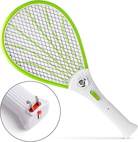 Nikand Electric Gnat Fly Insect Killer Swatter Bug Zapper Racket Light Mosquito Trap Indoor & Outdoor Tennis Racquet Bug Zappers Kill Fruit Flies Electronic Swatters Fly Control Best For Camping