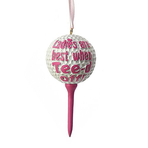 Oh Chirstmas Tee Lady Golf Ball Ornament Ladies Are Best When Tee D Off