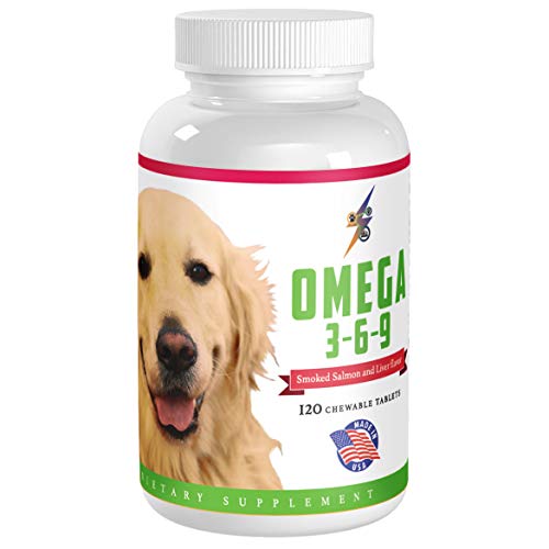 Pawsitive Labs – Best Omega 3 6 9 Fish Oil For Dogs – Helps With Itchy Skin And Coat Shedding Supplement Joint Support – Fatty Acids For Dogs – Omega 3 Chews For Dogs (120 Chewable Salmon Flavor)