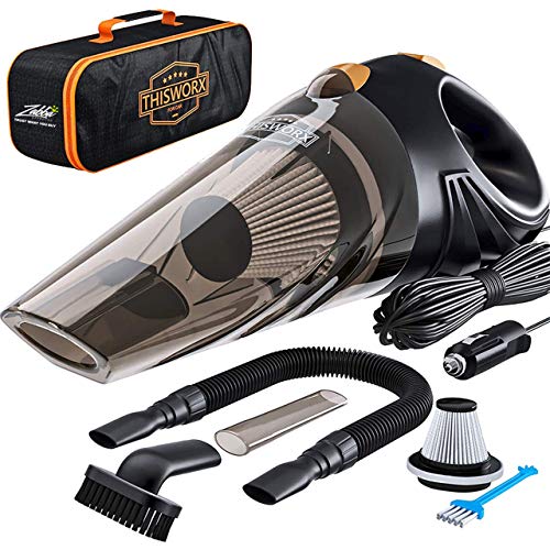 Portable Car Vacuum Cleaner: High Power Corded Handheld Vacuum W/ 16 Foot Cable 12v Best Car & Auto Accessories Kit For Detailing And Cleaning Car Interior