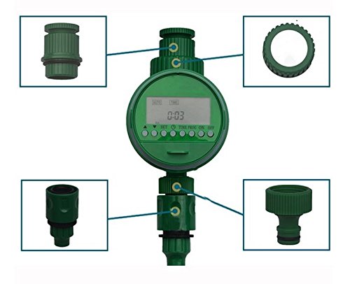 Pots De Fleurs Solar Irrigation Water Timer Best For Watering Garden Lawn & Outdoor, Solar Panel For Extra Battery Life, Attach To Hose & Faucet, Lcd With Multi Programmable Settings