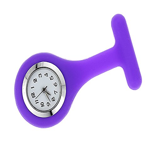 Purple Silicone Nurse Fob Quartz Watch Best Nursing Watch
