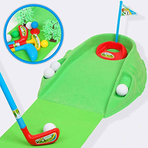 Qinyup Mini Home Mini Golf Set Golf Game For Children Golf Club Set Plastic Golf Club Golf Club Toy Best Golf Club Putter Green Mat