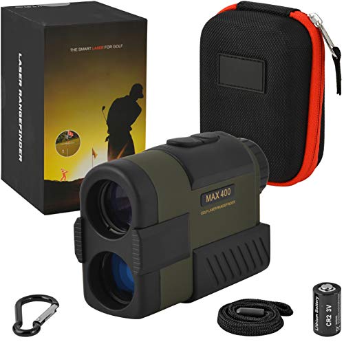 Range Finder For Golf | Bow | Rifle | Hunting | Shooting |archery Gear Best Laser Golf Rangefinder With Slope On & Off| Distance | Scan | Target Lock | 400+ Yard | Waterproof | Free Battery
