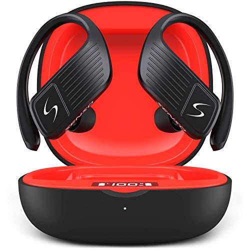 Senso Wings Wireless Earbuds, Bluetooth 5.0 Tws True Wireless Earphones, Best Sport Headphones For Workout Noise Cancelling Sweatproof Ear Buds With Mic 40 Hours Playtime For Iphone, Running, Gym