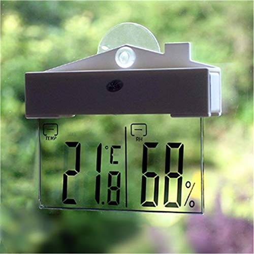 Syue Humidity Monitor Gauge Digital Weather Station Suction Cup Indoor Outdoor Thermometer Large Lcd Window Thermometer Hydrometer Best Gift