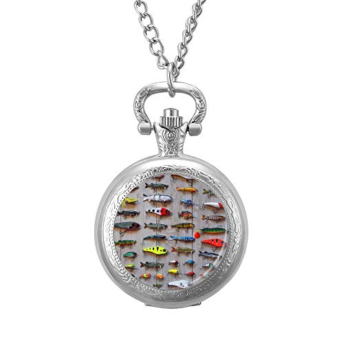The Best Bait For Fishing Necklace Pocket Watch Chain Gift Pendant Valentine's Day Love