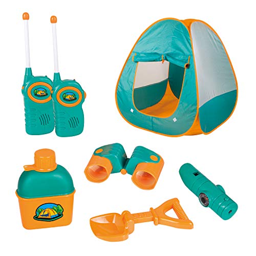 Toyvelt Kids Camping Tent Set Toys Includes Pop Up Play Tent, Telescope, 2 Walkie Talkies, And Full Camping Gear Set Indoor And Outdoor Toy Best Present For 3 4 5 6 Year Old Boys And Girls And Up