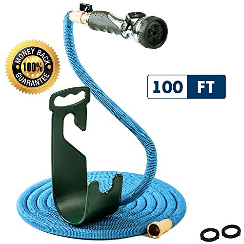 Vela Water Hose Expandable Garden Hose Hose Holder High Pressure Washer Spray Nozzle With 9 Settings Best As Seen On Tv Heavy Duty Kink Free Flex Hose For Car Washing Watering Hose