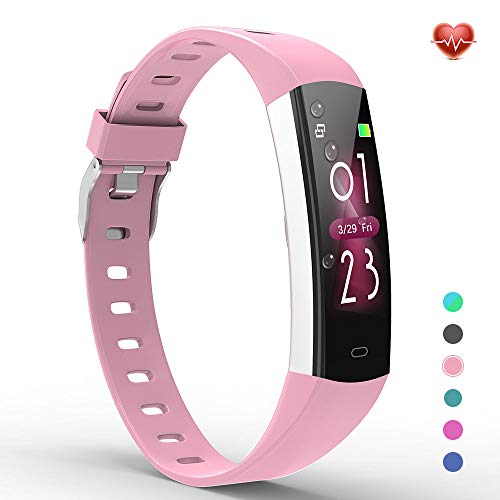 Yoyofit Slim Kids Fitness Tracker Heart Rate Monitor, Kids Activity Tracker Waterproof Pedometer Watch, Digital Kids Alarm Clock Step Calorie Sleep Health Tracker As Best Fitness Gift