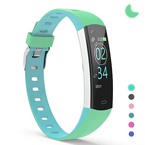 Yoyofit Slim Kids Fitness Tracker Heart Rate Monitor, Kids Activity Tracker Waterproof Pedometer Watch, Digital Kids Alarm Clock Step Calorie Sleep Health Tracker As Best Fitness Gift