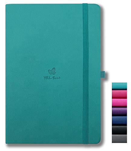 Yrl Best A5 Hardcover Notebook Journal With Pen Loop, College Ruled/lined, 5.7x8.3", 192 Numbered Pages Of Premium Thick Paper, Fine Pu Leather, Sewn Bound, Elastic Closure, Inner Pocket, Teal